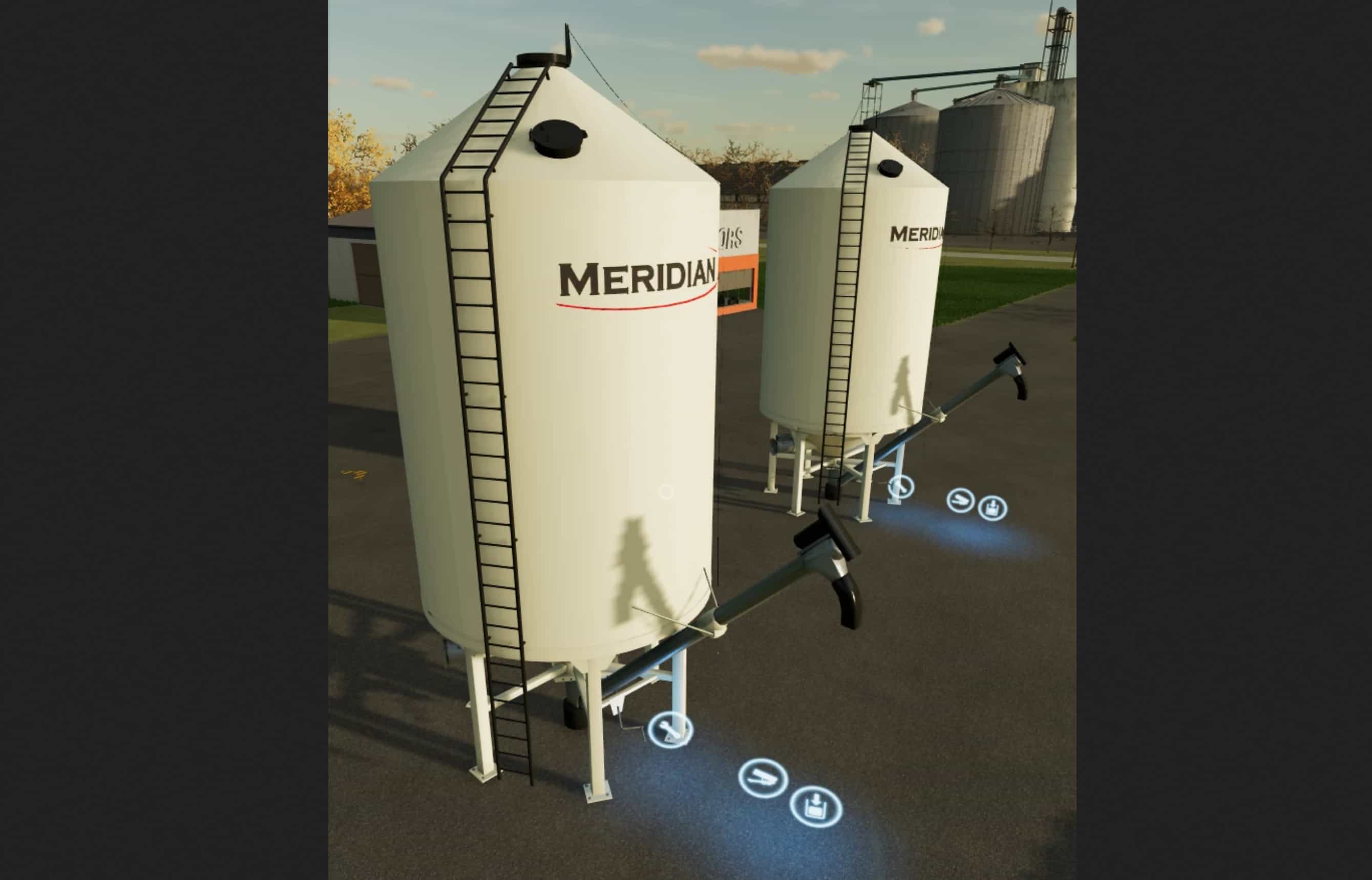 Meridian Seed / Fert Silo's w / Auger v1.0 FS22 Mod Download